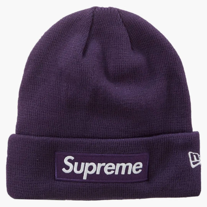 Supreme New Era Box Logo Beanie (fw23) Dark Purple