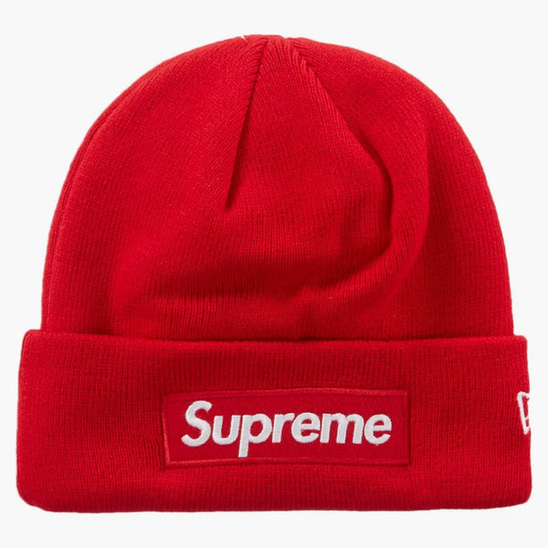 Supreme New Era Box Logo Beanie (fw23) Red