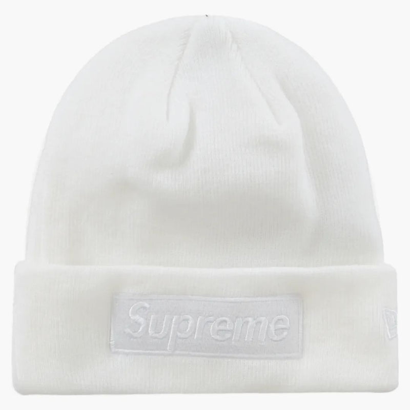 Supreme New Era Box Logo Beanie (fw23) White