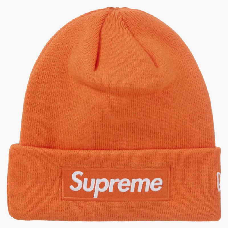 Supreme New Era Box Logo Beanie (fw24) Dark Orange