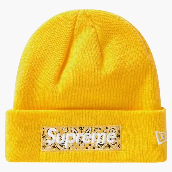 Supreme New Era Box Logo Beanie (fw19) Yellow