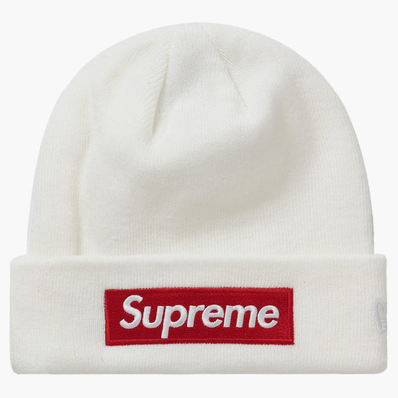 Supreme New Era Box Logo Beanie (FW21) White