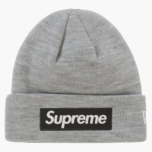 Supreme New Era Box Logo Beanie (FW22) Heather Grey