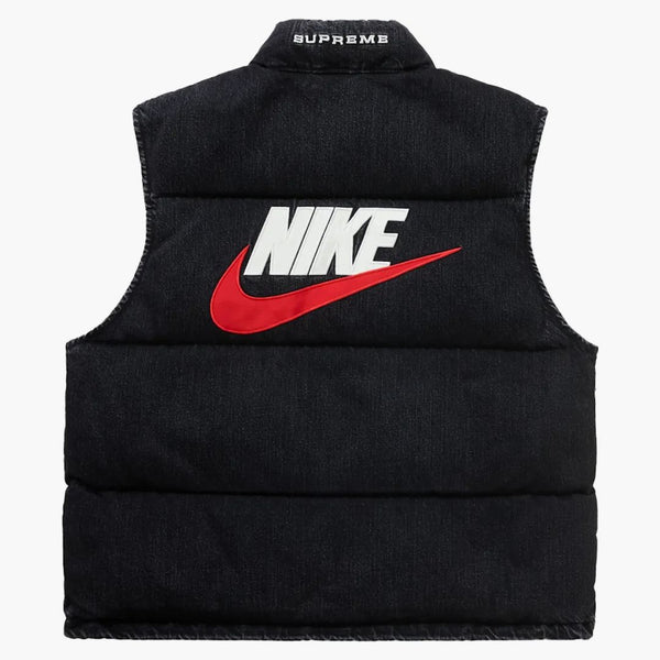 Supreme Nike Denim Puffer Vest Black