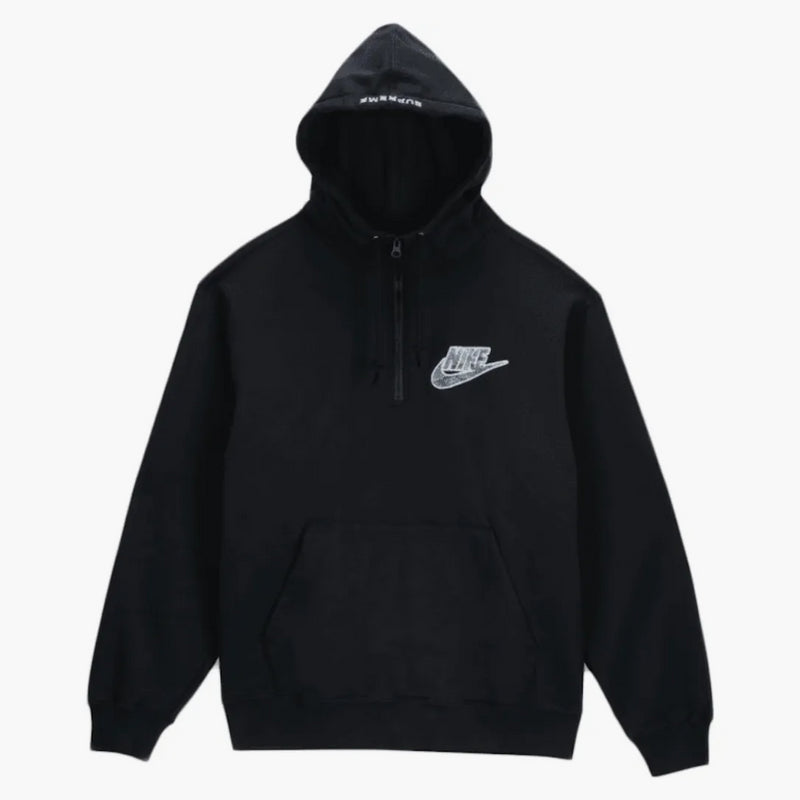 Supreme Nike Half Zip Hooded Sweatshirt Black