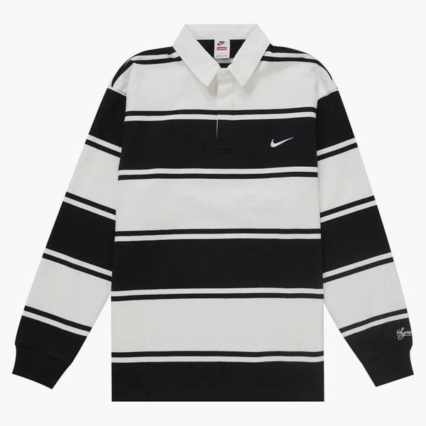 Supreme Nike Stripe Rugby Black