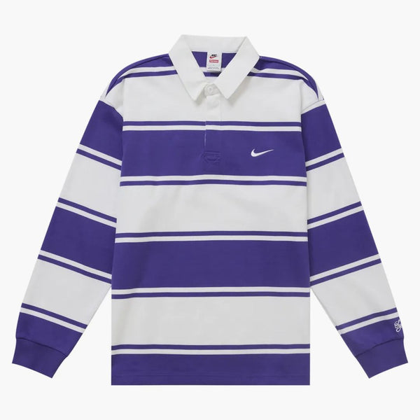 Supreme Nike Stripe Rugby Purple