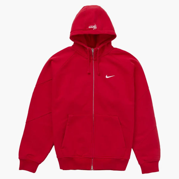 Supreme Nike Zip Up Hooded Sweatshirt Red