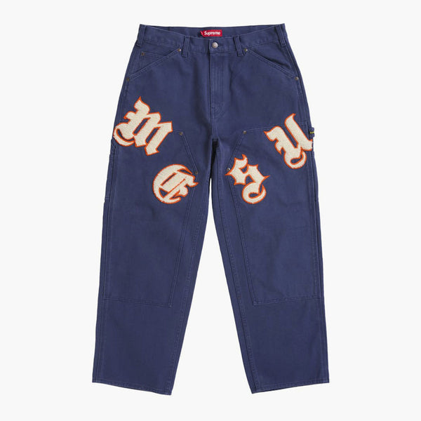 Supreme Old English Canvas Double Knee Painter Pant Navy