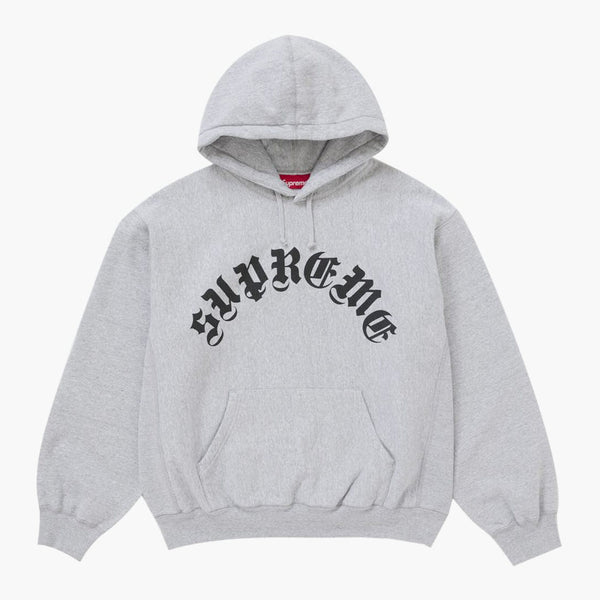 Supreme Printed Arc Hooded Sweatshirt Heather Grey