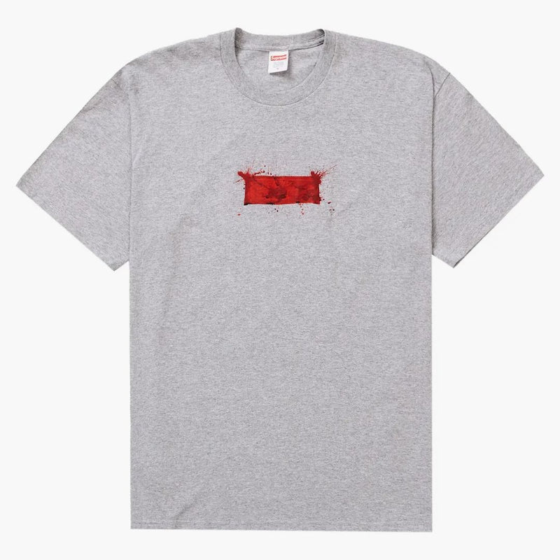 Supreme Ralph Steadman Box Logo Tee Heather Grey