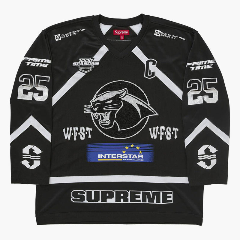 Supreme Rhinestone Hockey Jersey Black