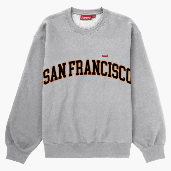 Supreme San Francisco Shop Small Box Crewneck Heather Grey