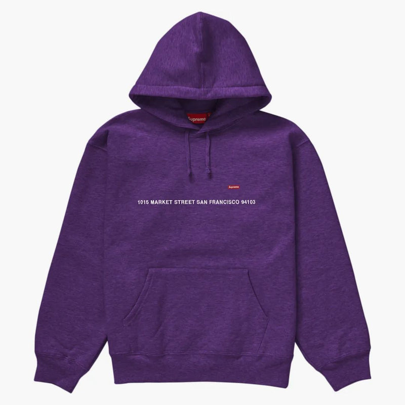 Supreme San Francisco Shop Small Box Hooded Sweatshirt Dark Purple