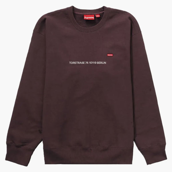 Supreme Small Box Crewneck (berlin Shop Exclusive) Dark Brown