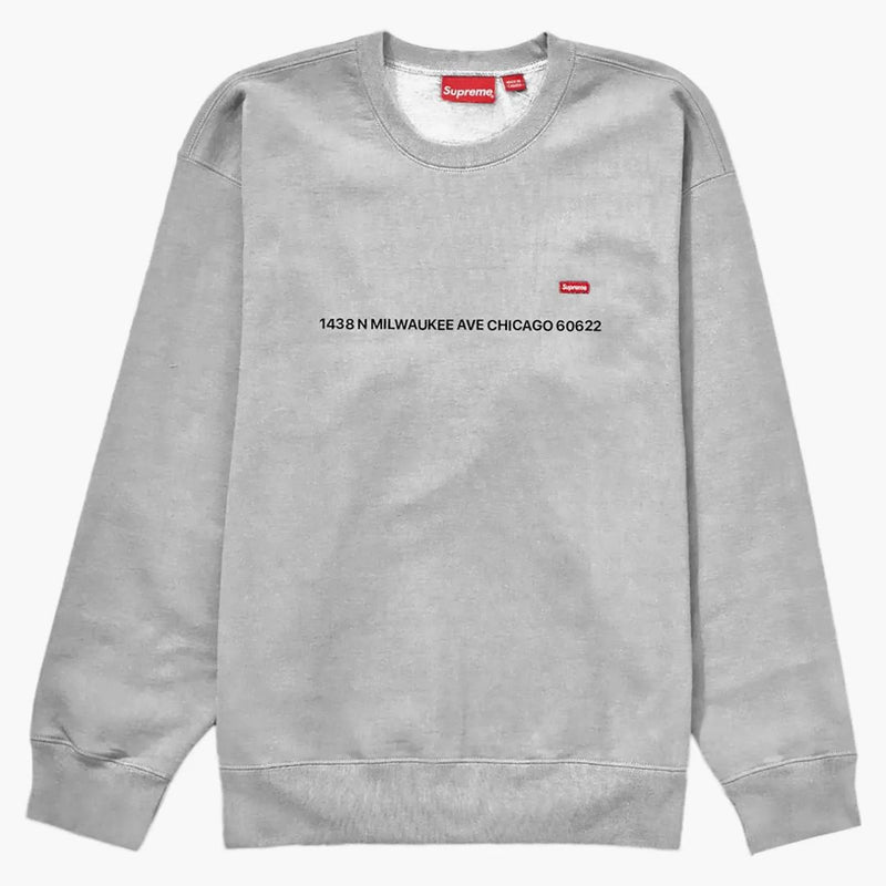 Supreme Small Box Crewneck (chicago Shop Exclusive) Heather Grey