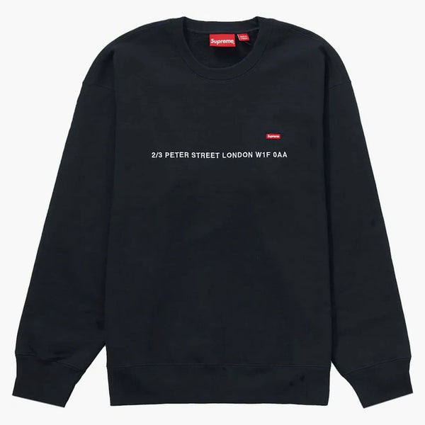 Supreme Small Box Crewneck (london Shop Exclusive) Navy