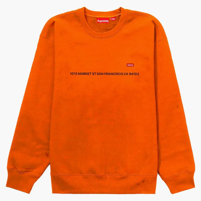 Supreme Small Box Crewneck (san Francisco Shop Exclusive) Orange