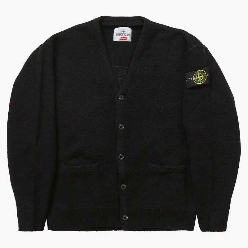 Supreme Stone Island Bouclé Cardigan Black