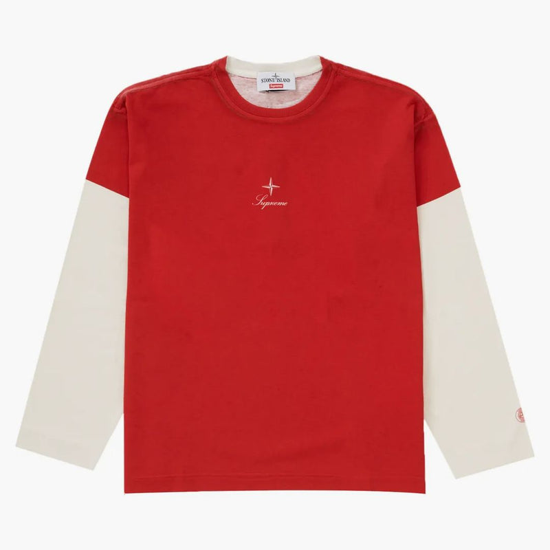 Supreme Stone Island L/s Top Red