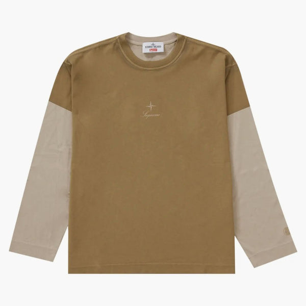 Supreme Stone Island L/s Top Tan