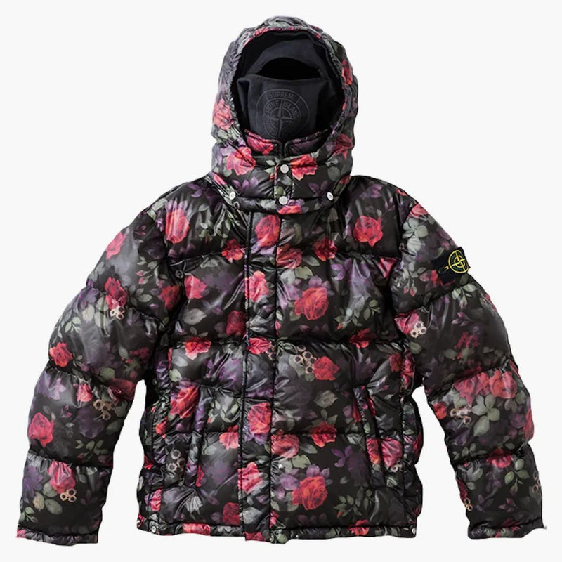 Supreme Stone Island Lamy Cover Stampato Puffy Jacket Black