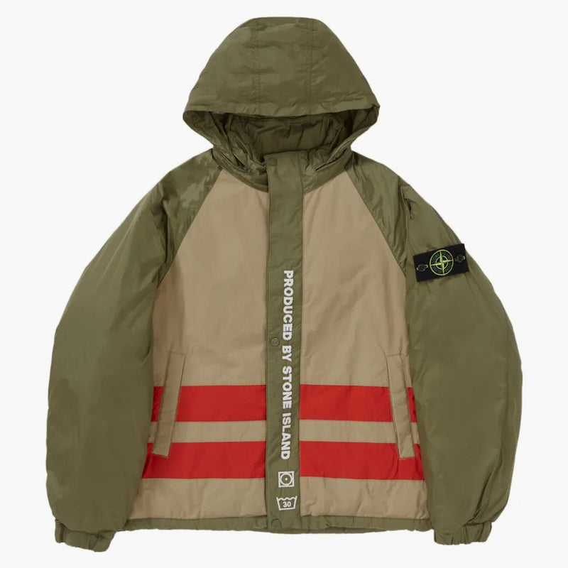 Supreme Stone Island Reversible Down Puffer Jacket Olive