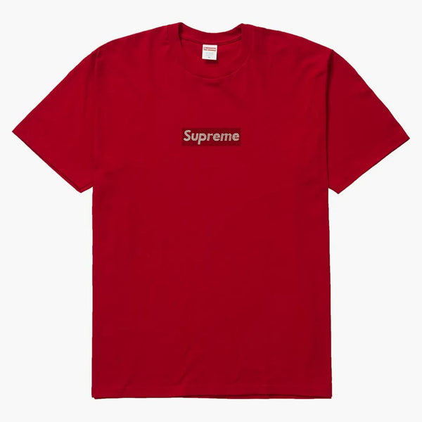 Supreme Swarovski Box Logo Tee Red