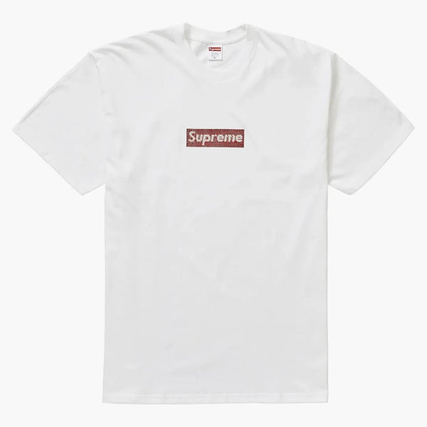 Supreme Swarovski Box Logo Tee White