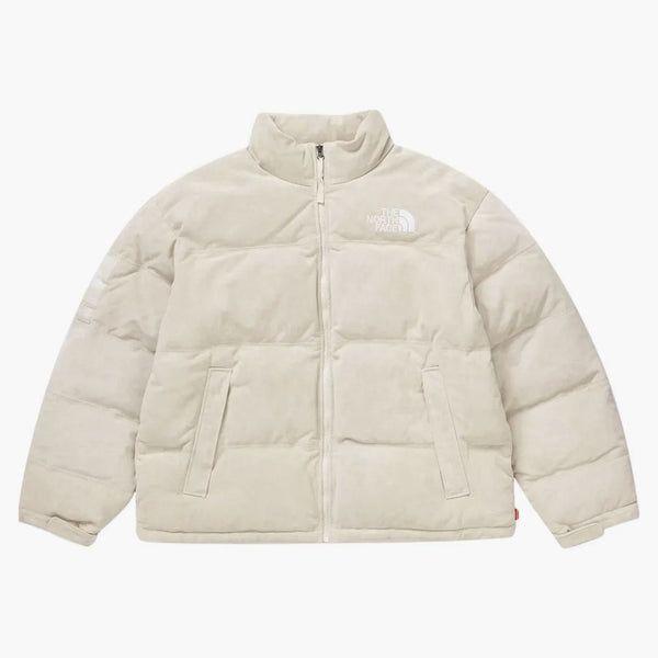 Supreme The North Face Suede Nuptse Jacket Stone