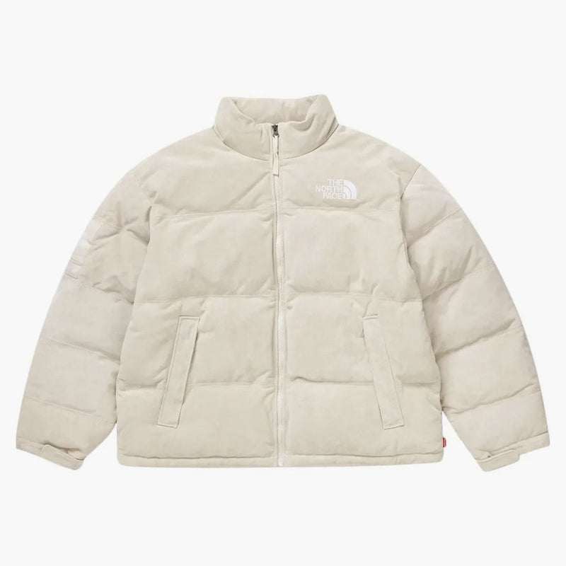 Supreme The North Face Suede Nuptse Jacket Stone