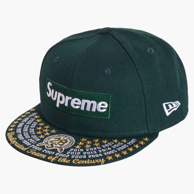 Supreme Undisputed Box Logo New Era Fitted Hat Dark Green