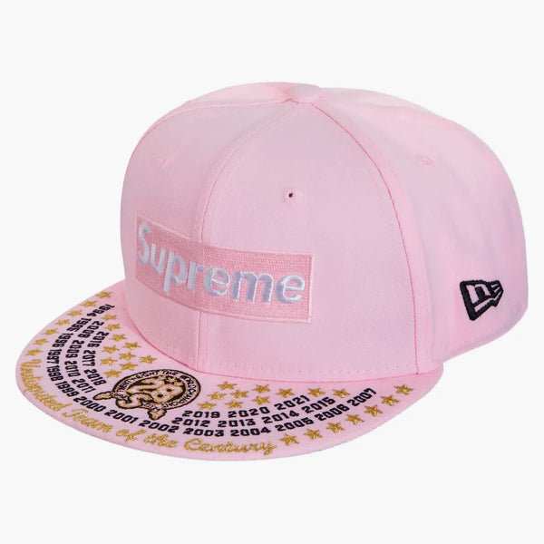 Supreme Undisputed Box Logo New Era Fitted Hat Pink