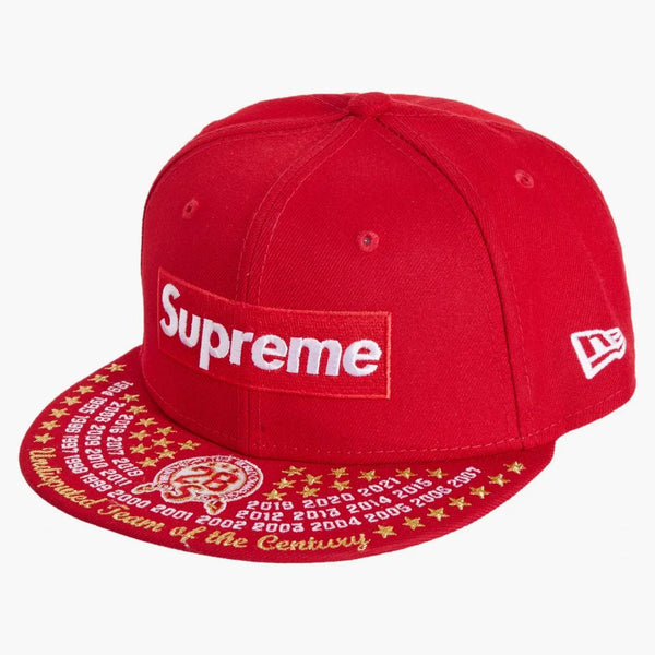 Supreme Undisputed Box Logo New Era Fitted Hat Red