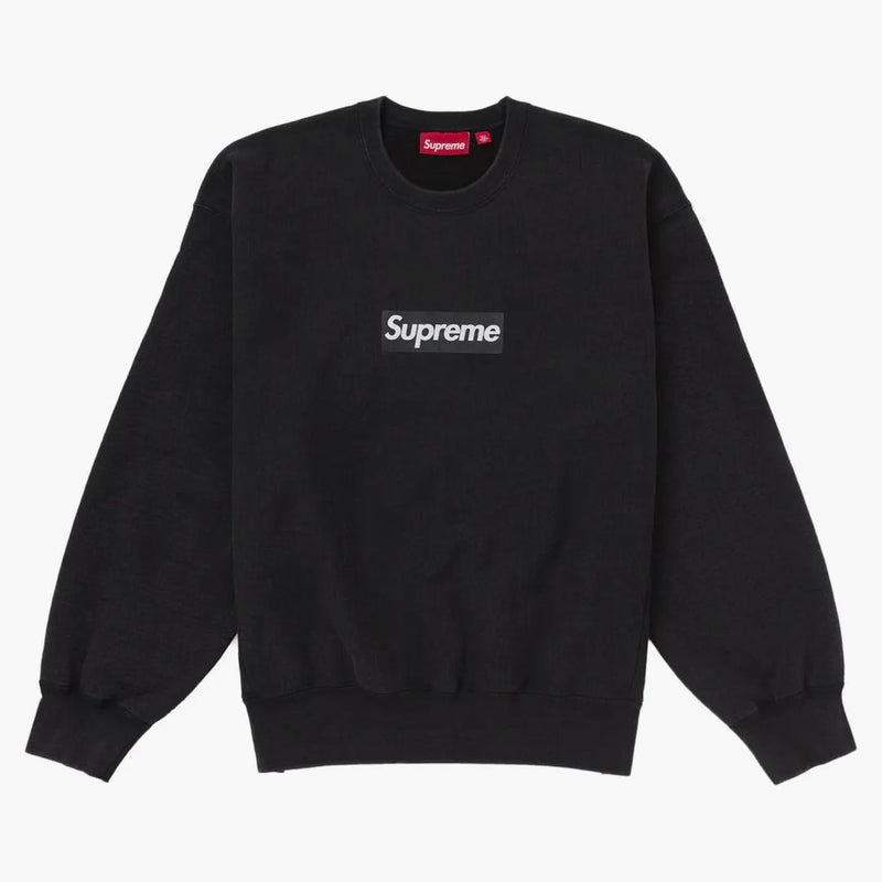 Supreme Washed Box Logo Crewneck Black