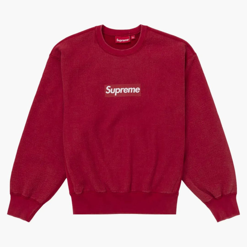 Supreme Washed Box Logo Crewneck Red