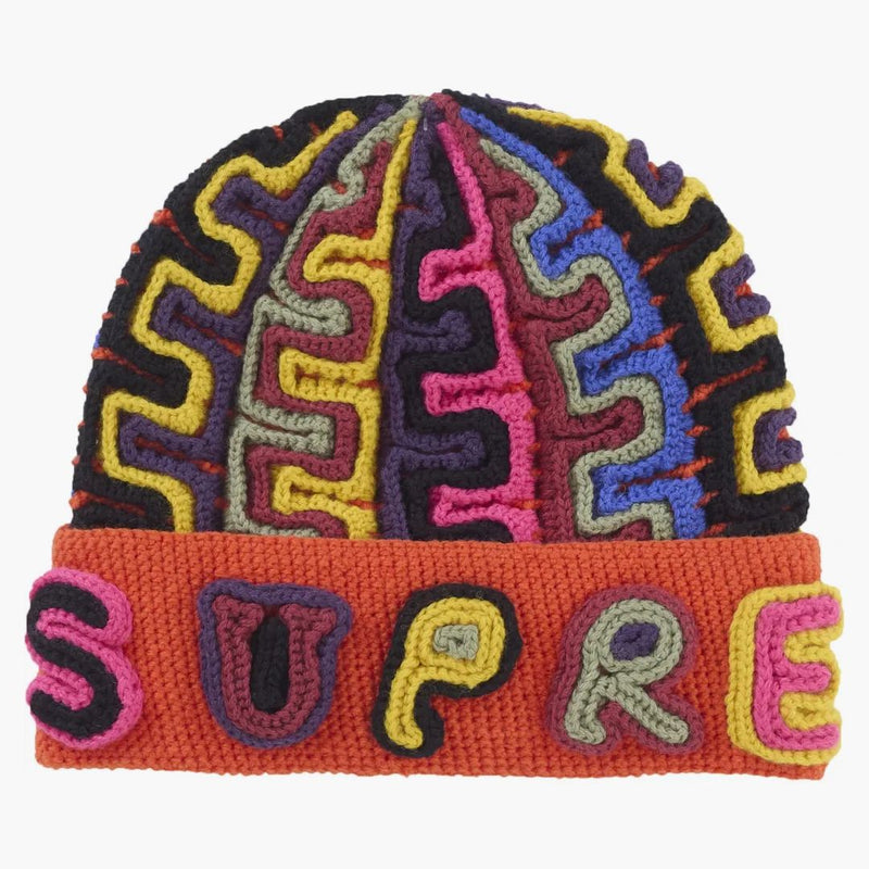 Supreme Yarn Applique Beanie Red