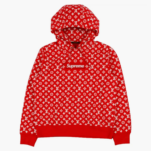 Supreme X Louis Vuitton Box Logo Hooded Sweatshirt Red