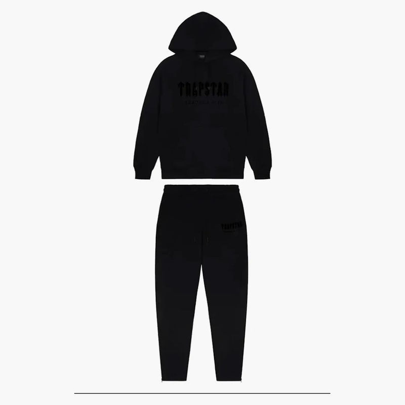 Trapstar Chenille Decoded Hooded Tracksuit Blackout Edition