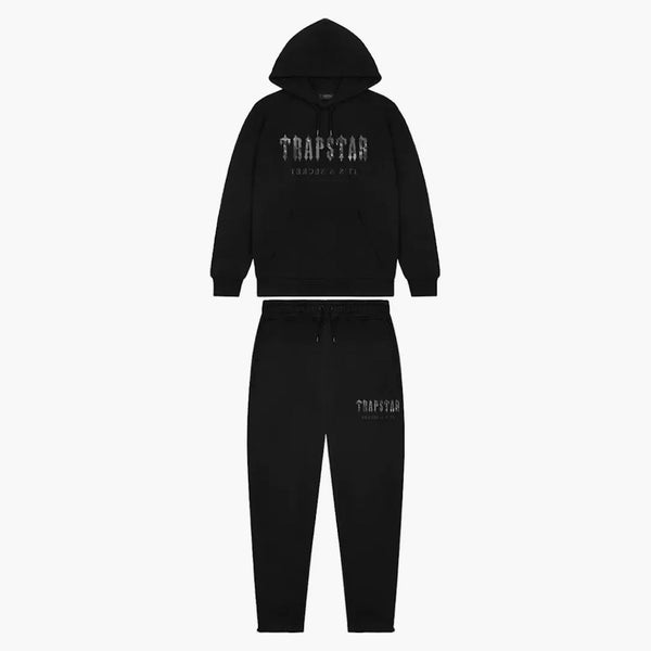 Trapstar Decoded Camo Hooded Tracksuit Blackout Edition