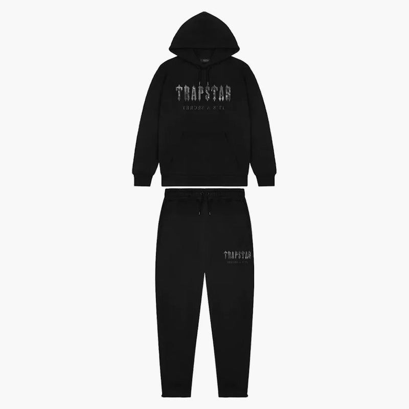 Trapstar Decoded Camo Hooded Tracksuit Blackout Edition