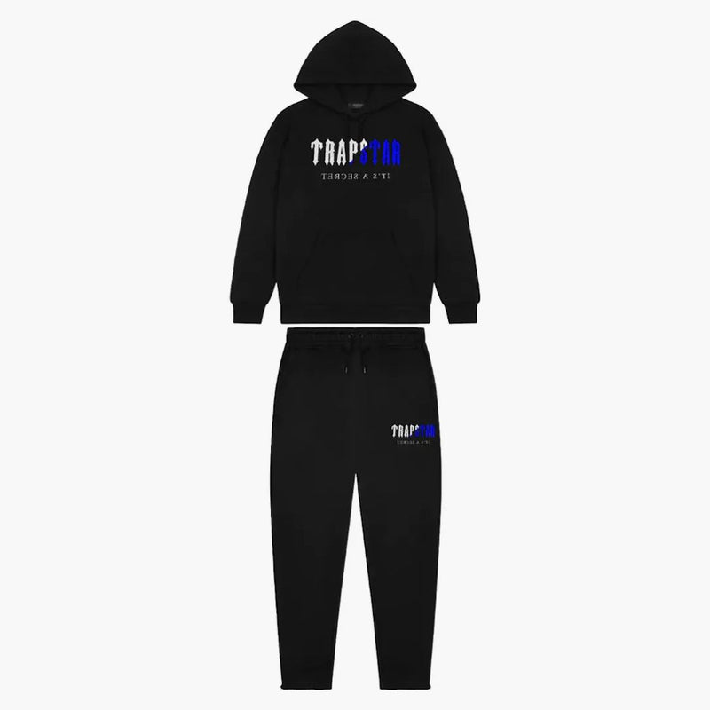 Trapstar Decoded Chenille Hooded Tracksuit Black Ice Edition