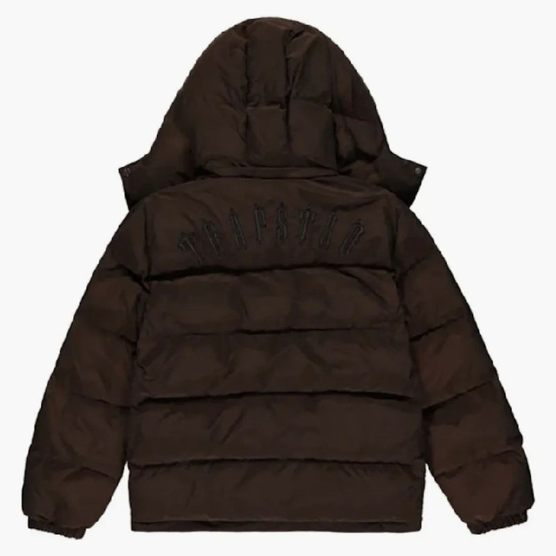 Trapstar Irongate Detachable Hooded Puffer Jacket Brown