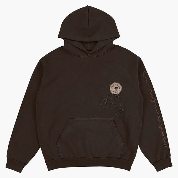 Travis Scott Cj X Audemars Piguet Emblem Hoodie Dark Brown