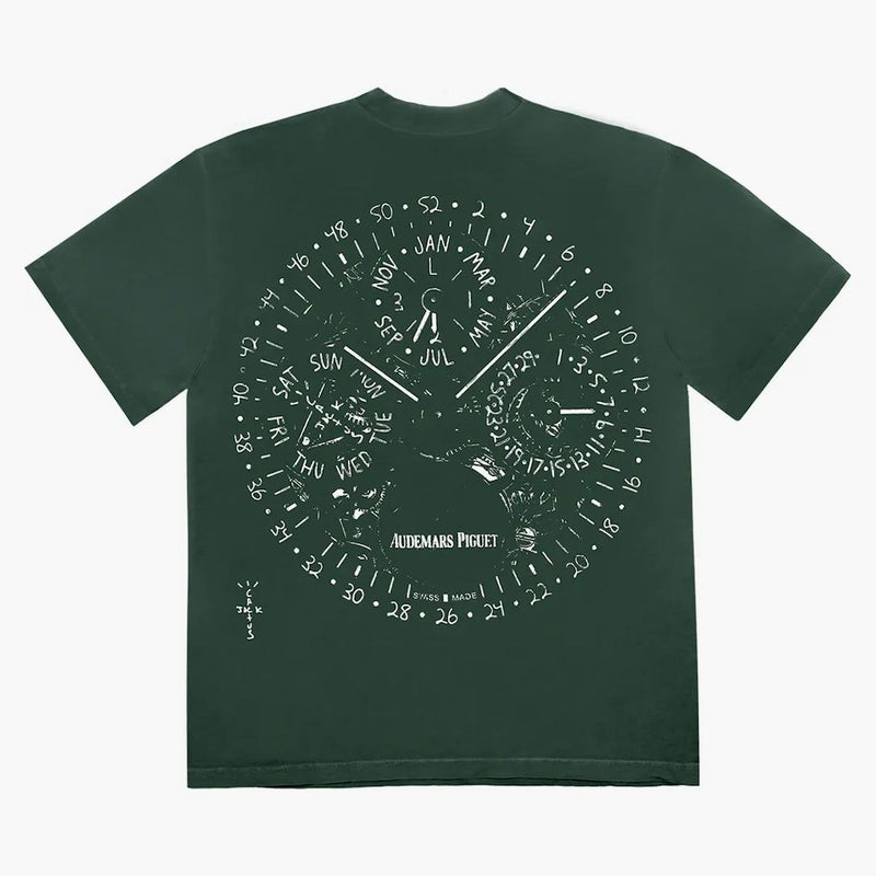 Travis Scott Cj X Audemars Piguet Watch Face Tee Green