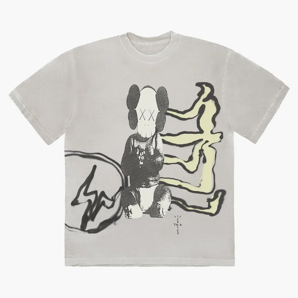 Travis Scott Cactus Jack + Kaws For Fragment Tee Aged Yellow