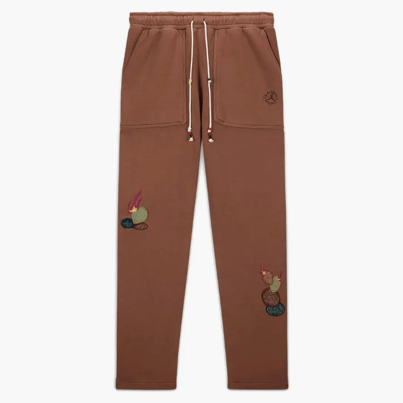 Travis Scott X Jordan Fleece Pants Archaeo Brown