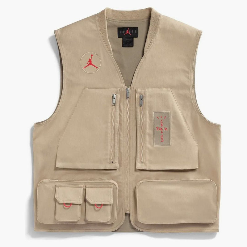 Travis Scott Cactus Jack X Jordan Utility Vest Desert/khaki/university Red