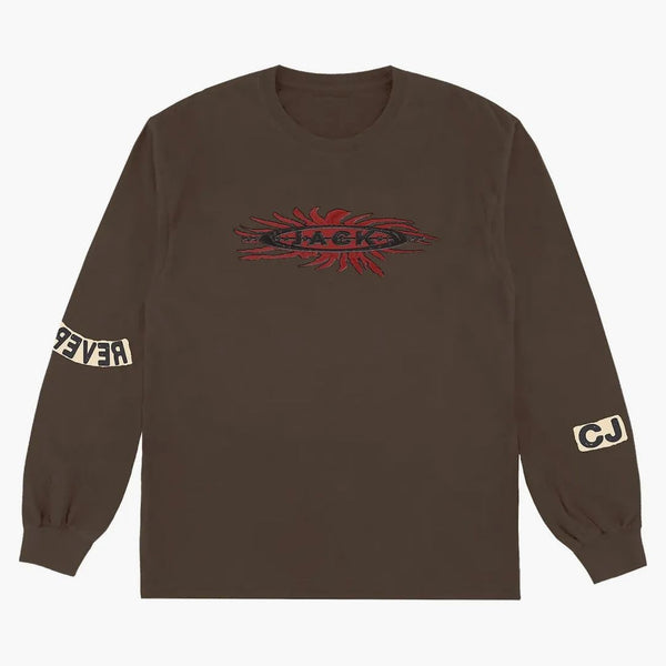 Travis Scott Reverse Jack Long Sleeve T-shirt Brown