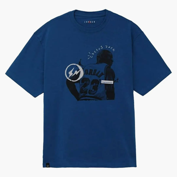 Travis Scott X Jordan X Fragment T-shirt Blue